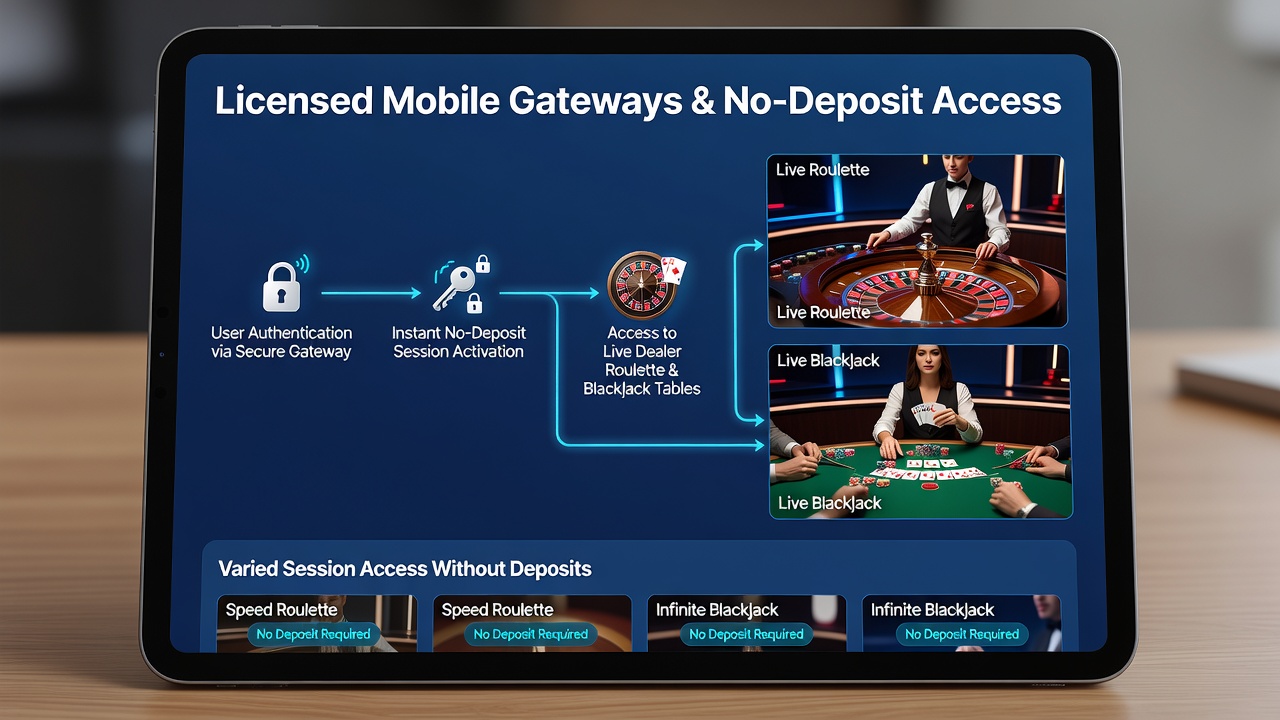 Live roulette en blackjack sessies via mobiele gateways zonder storting op Nederlandse sites